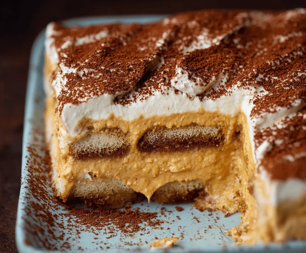 Decadent Creamy Pumpkin Spice Tiramisu Recipe