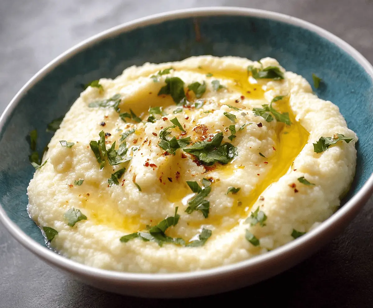 Creamy Garlic Mashed Cauliflower