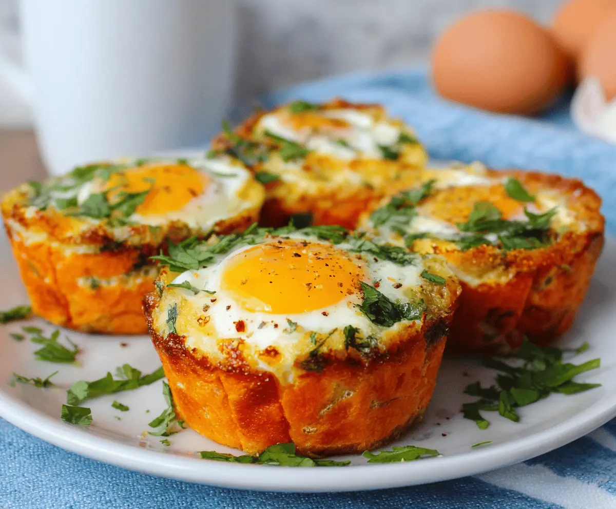 Healthy Sweet Potato Egg Cups