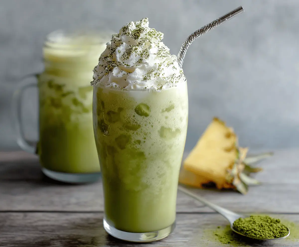 Refreshing Iced Pineapple Matcha Frappe Recipe for Summer