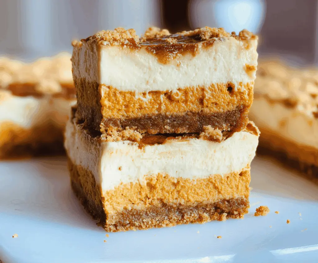 Sweet potato cheesecake bars with creamy layers and a rich, comforting flavor