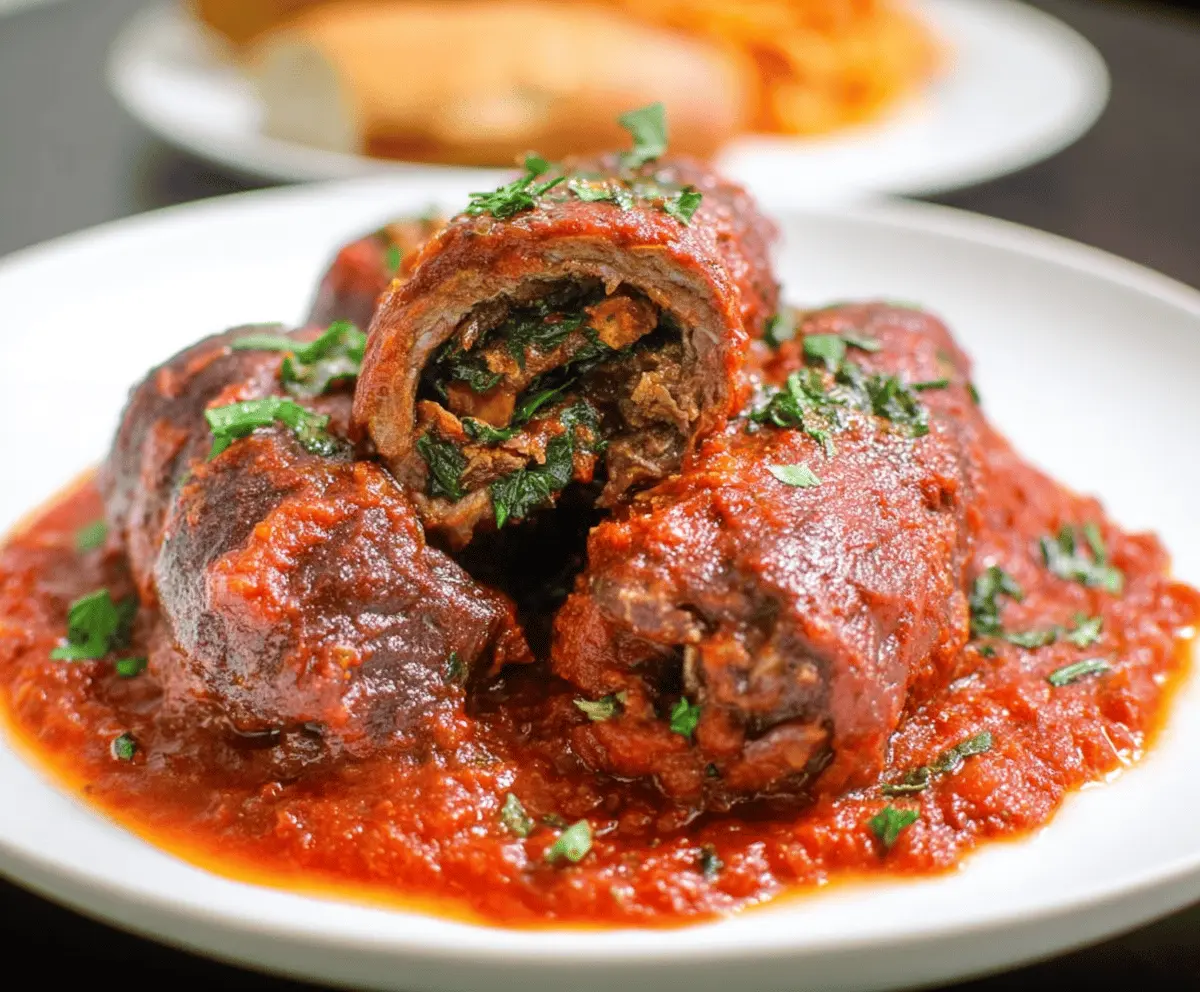 Easy Beef Braciole Recipe