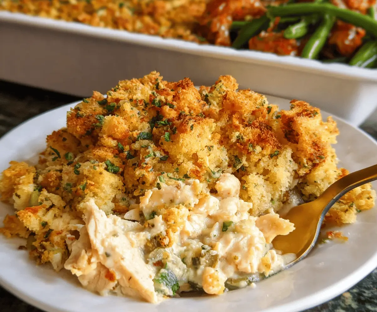Easy Chicken Stuffing Casserole