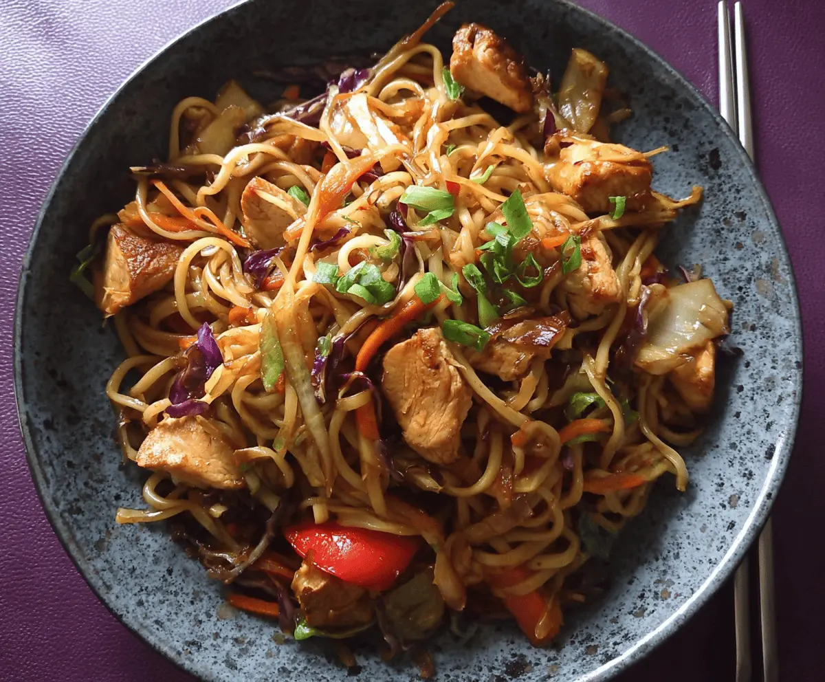 Easy Chicken Yakisoba Recipe