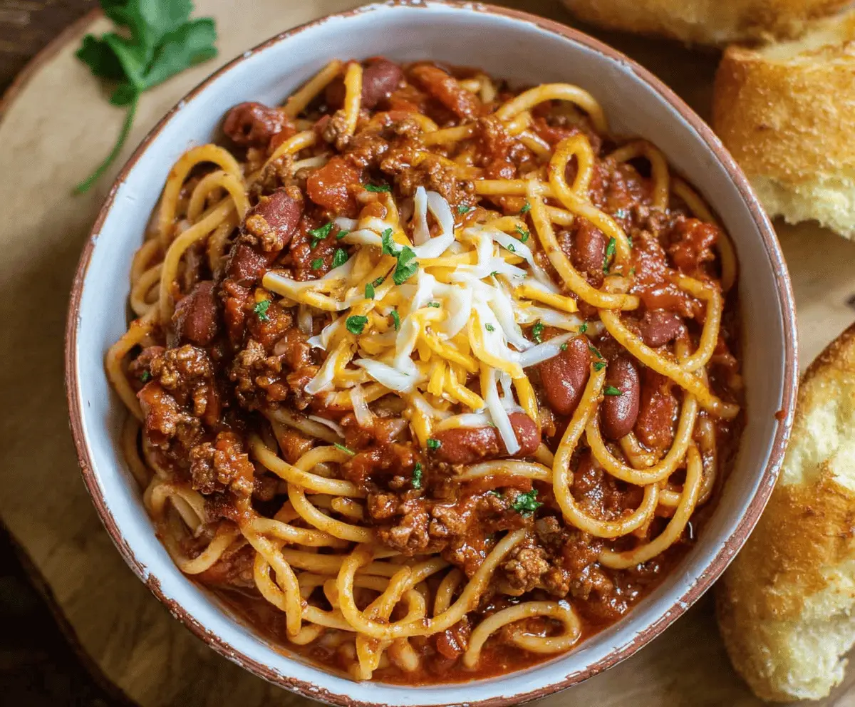 Easy Chili Spaghetti Recipe