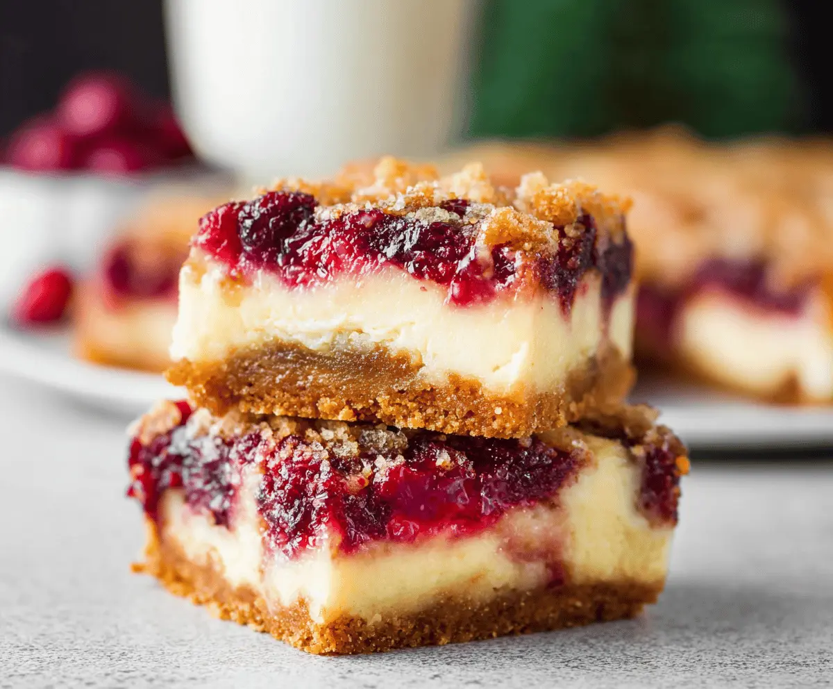 Easy Cranberry Cheesecake Bars