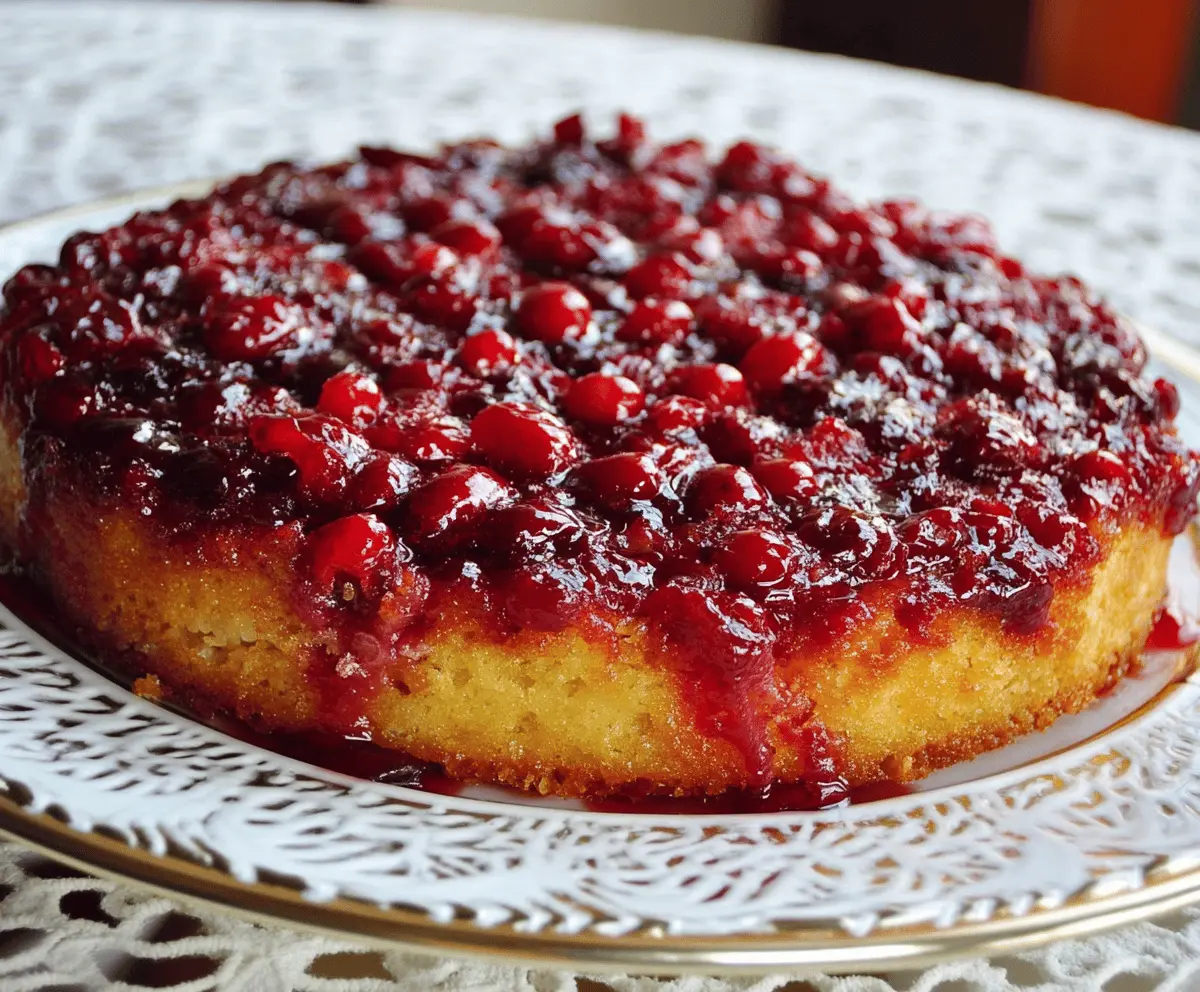 Easy Cranberry Upside Down Cake