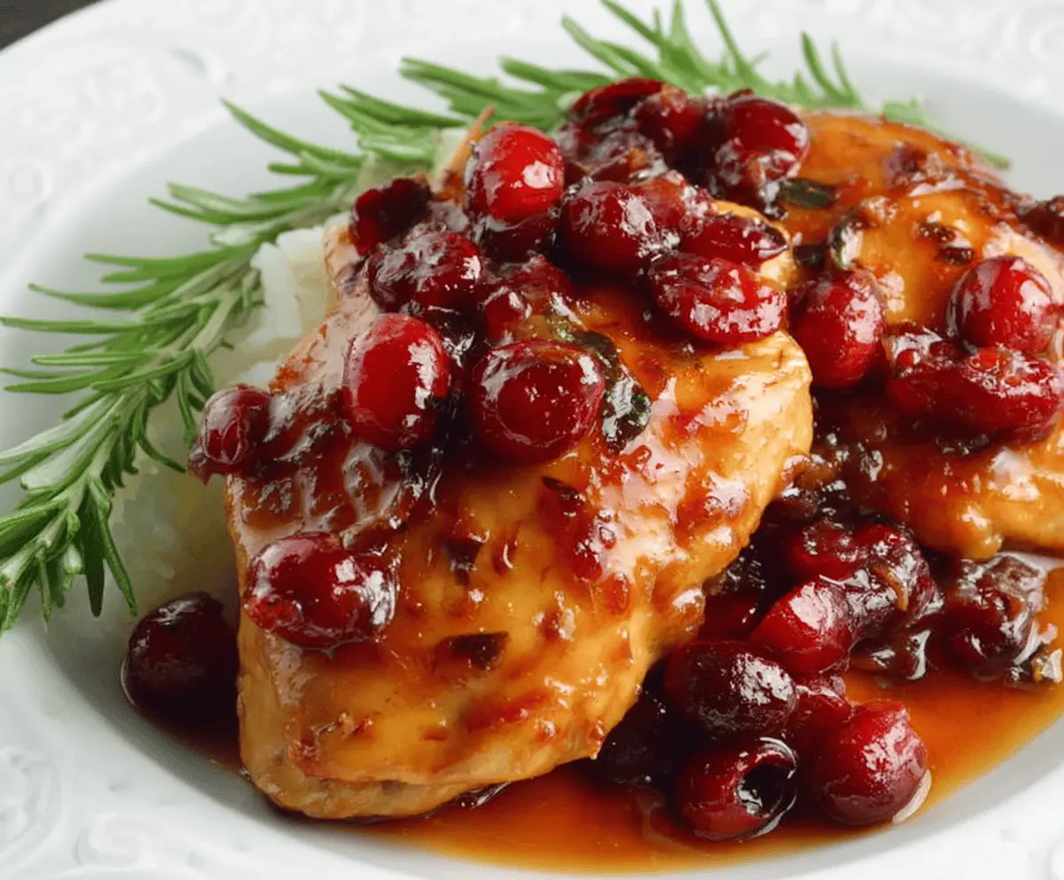 Easy Slow Cooker Cranberry Chicken