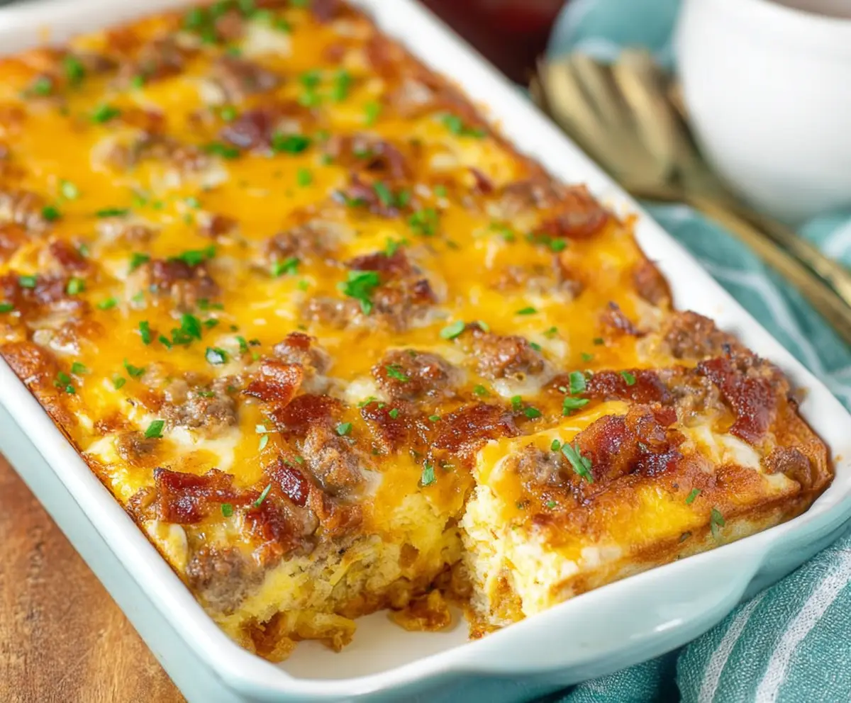 Easy Overnight Sausage Breakfast Casserole