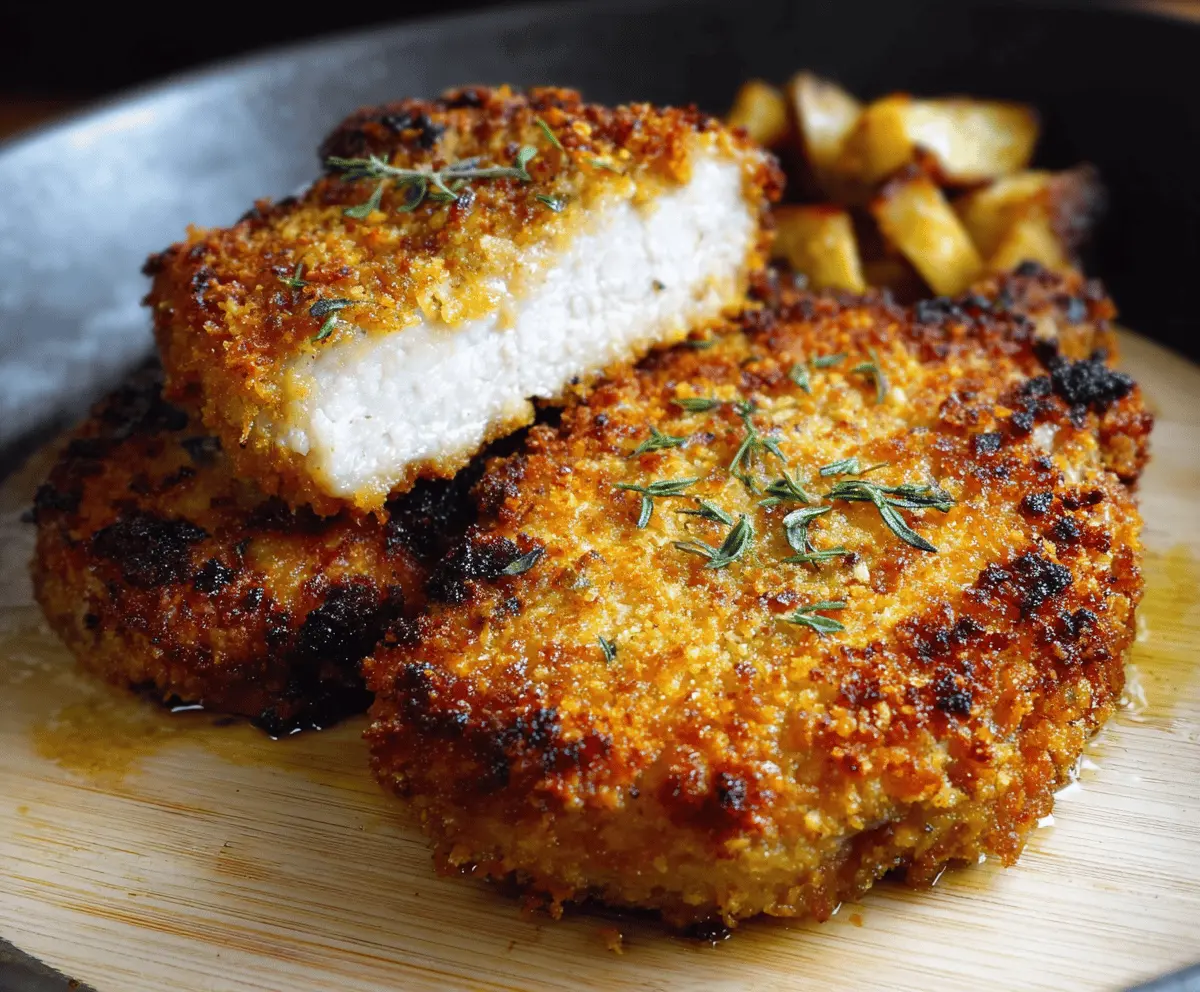 Crispy Parmesan Crusted Pork Chops