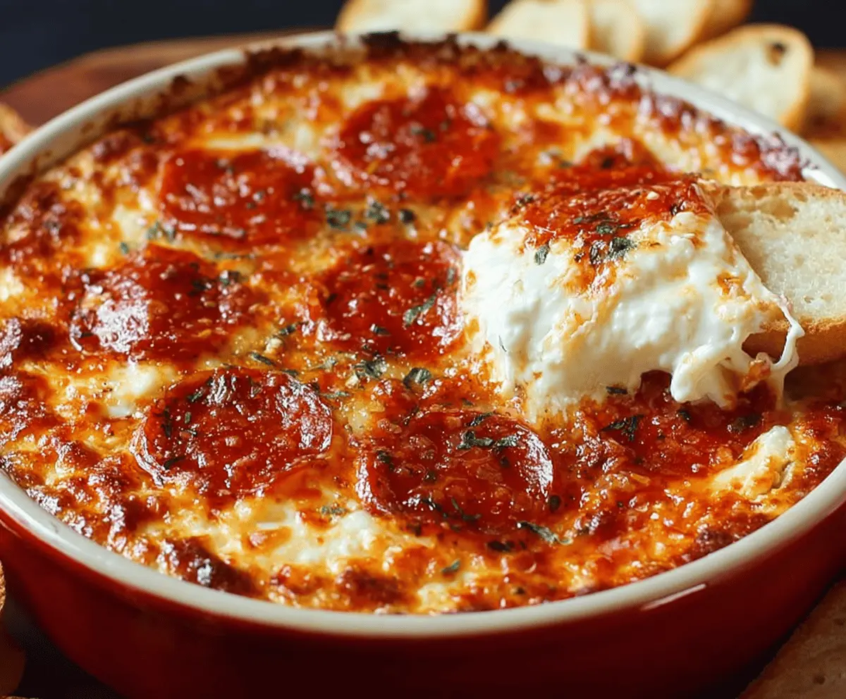 Easy Cream Cheese Pizza Dip