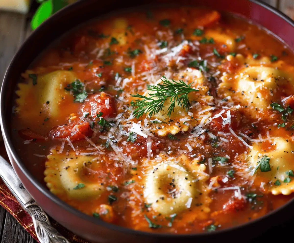 Easy One-Pot Ravioli Soup