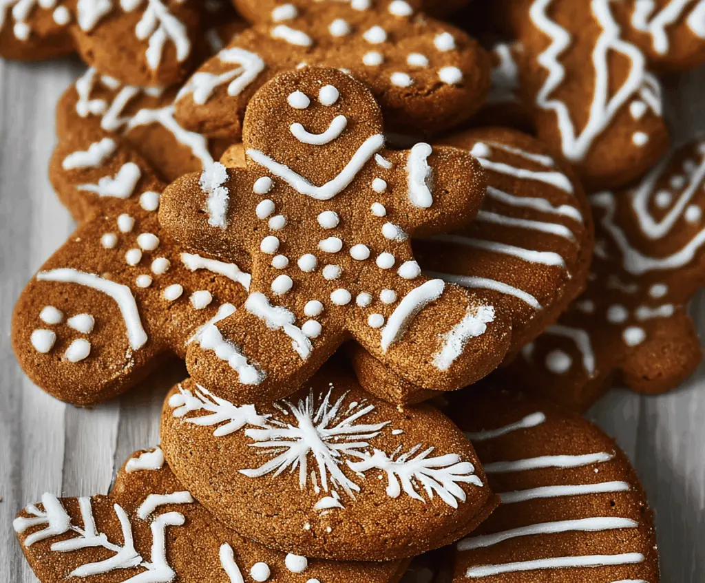 Delicious soft gingerbread cookies fresh from the oven, perfect for holiday treats.