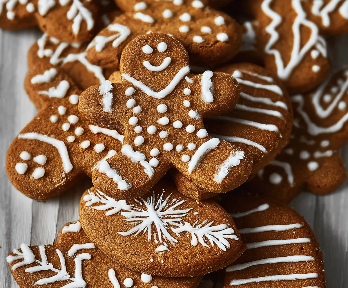 Delicious soft gingerbread cookies fresh from the oven, perfect for holiday treats.