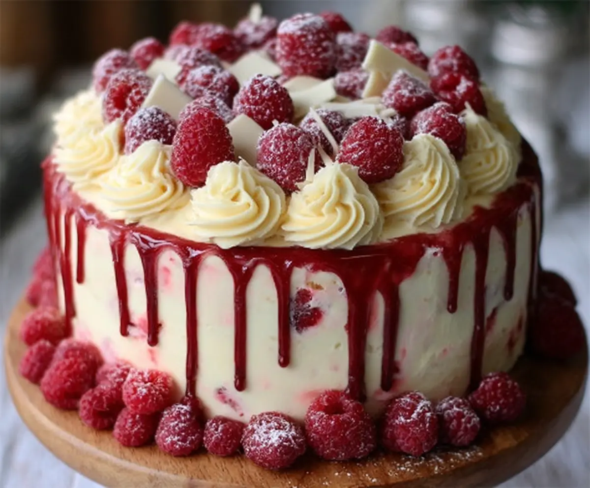 White Chocolate Raspberry Dream Cake