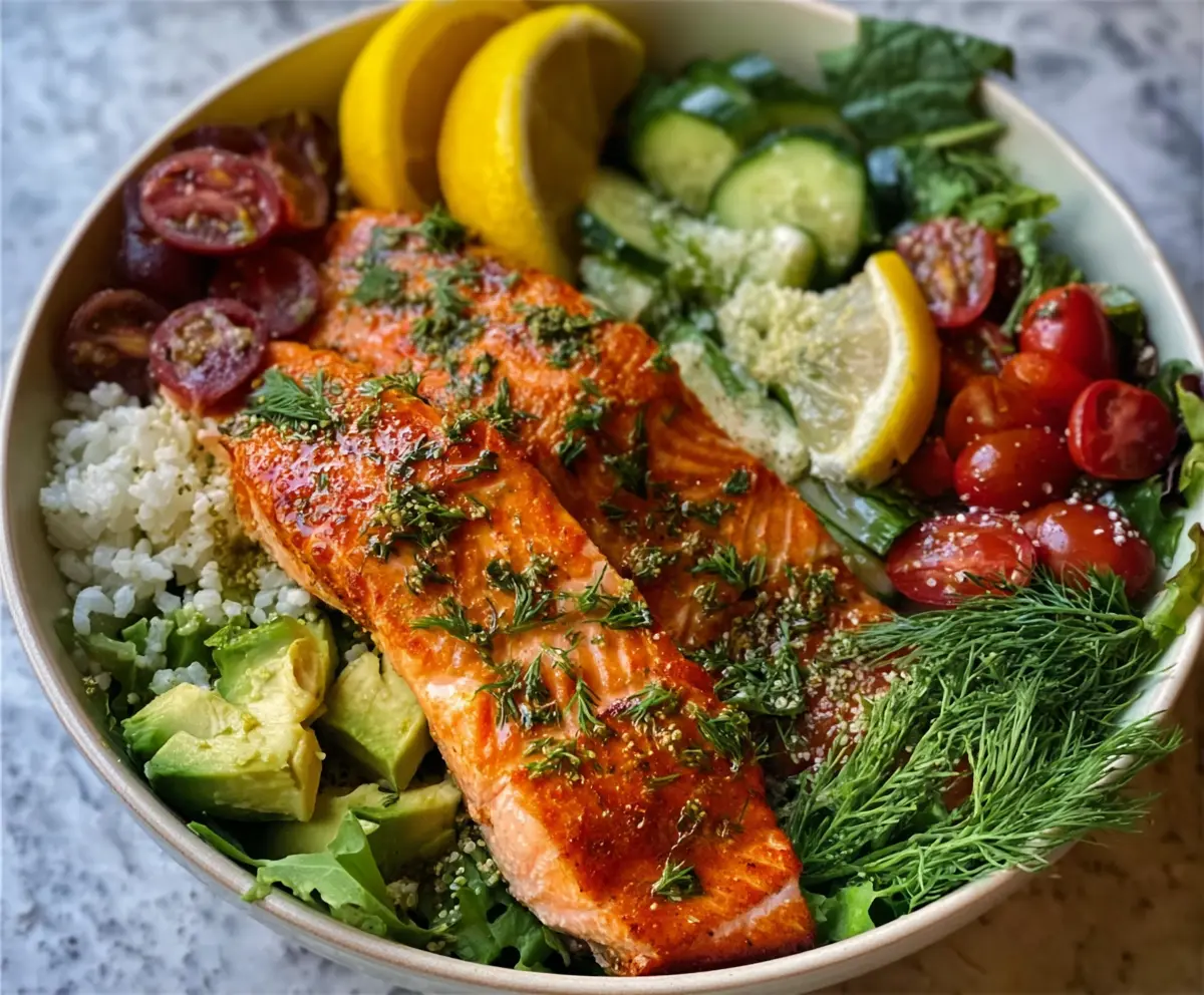 Easy Lemon Dill Salmon Bowls