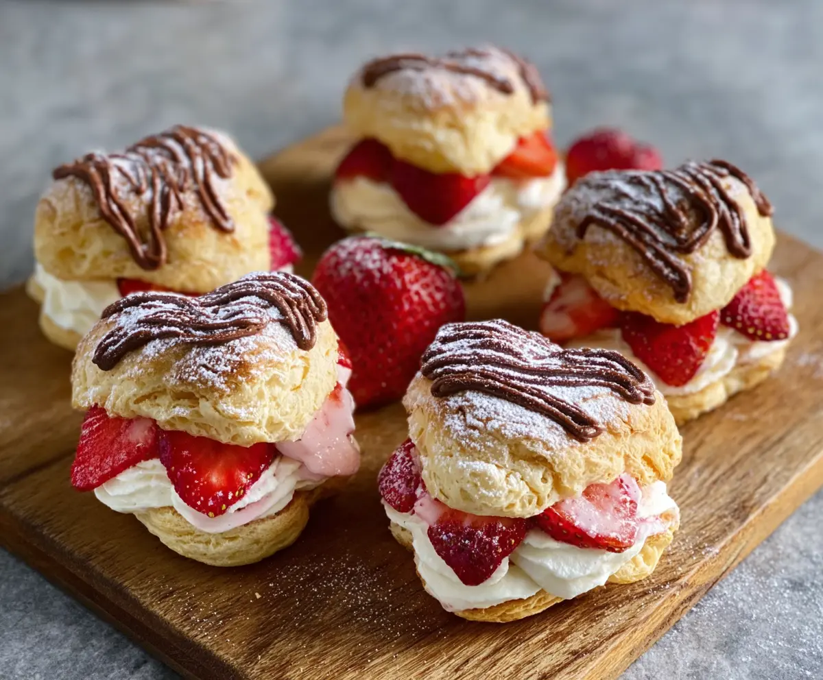 Nutella Strawberry Cream Puffs Recipe