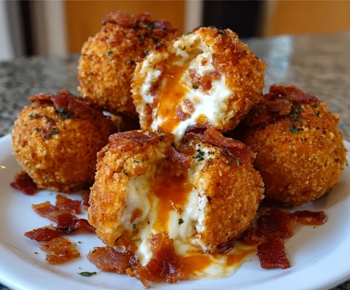 Buffalo Chicken Bacon Mozzarella Bombs