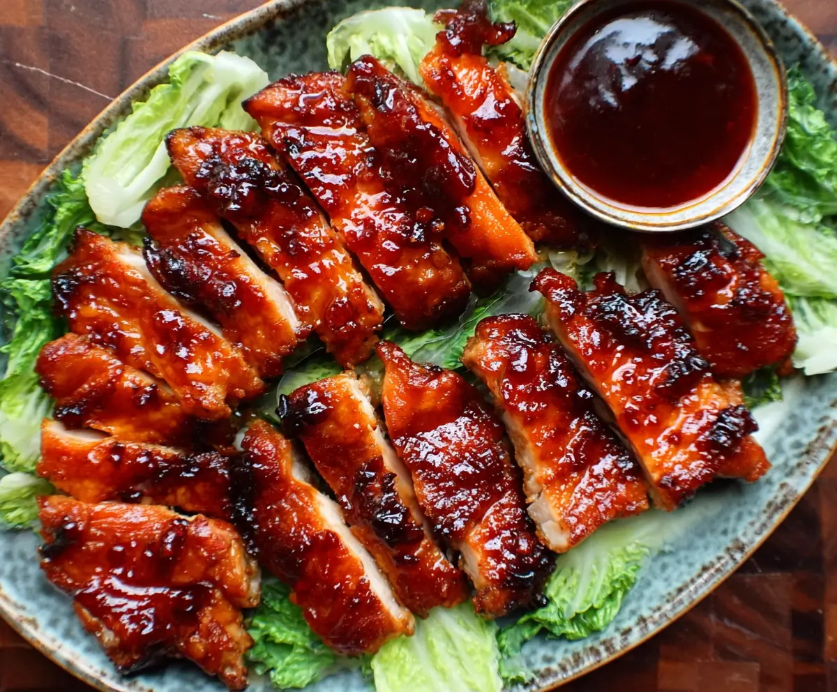 Delicious Char Siu Chicken with glistening glazed exterior and tender meat, perfect for Asian-inspired meals