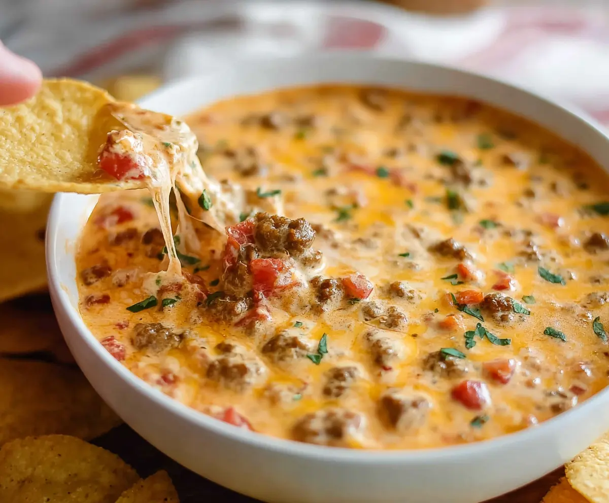 Easy Cheesy Sausage Rotel Dip
