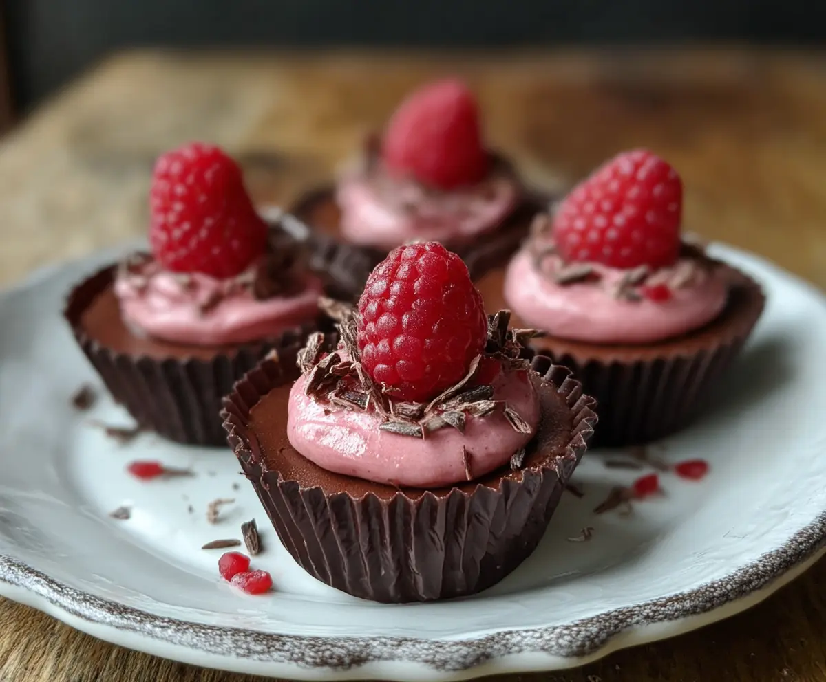 Easy Chocolate Raspberry Mousse Cups