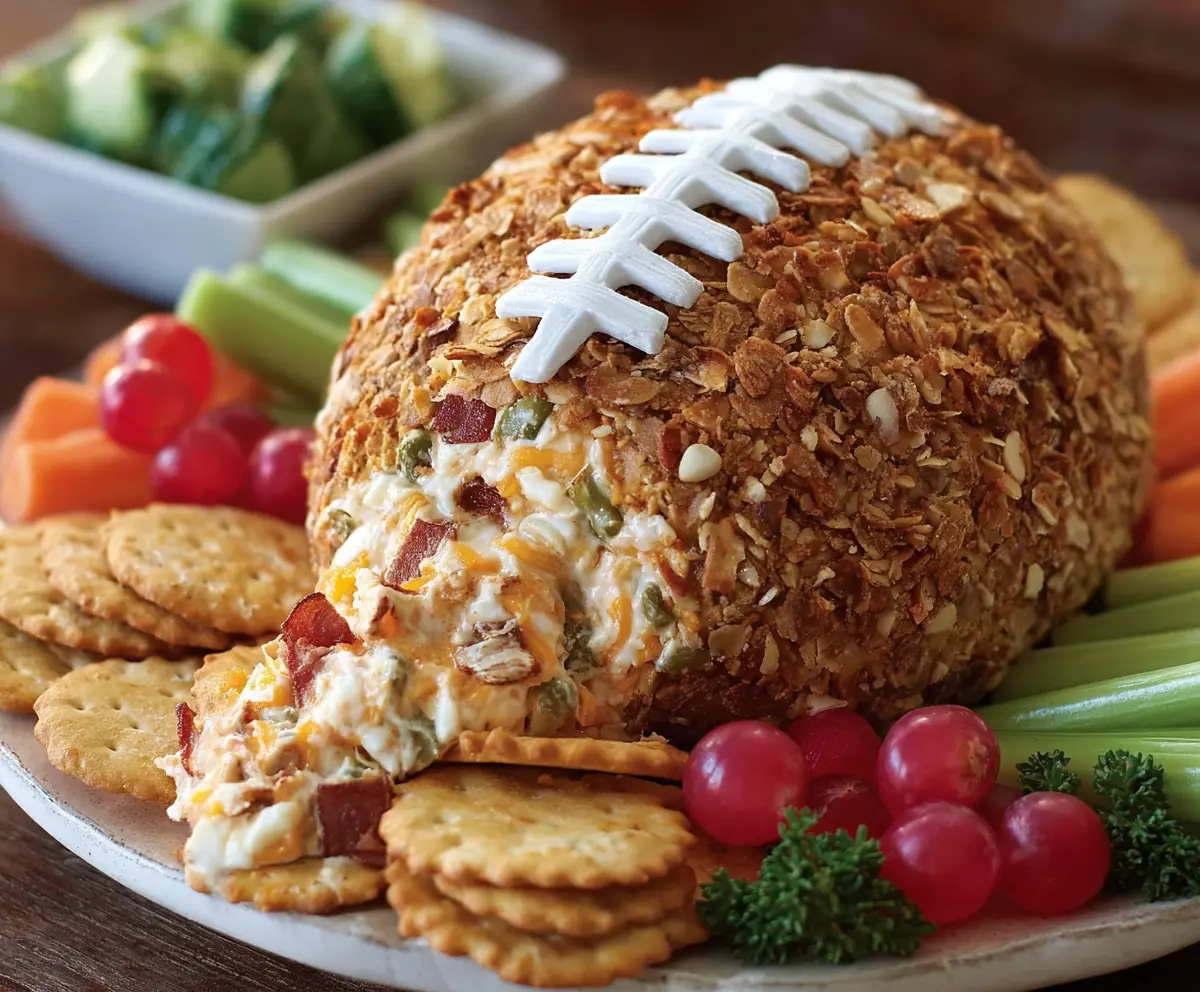 Easy Football Cheese Ball Recipe
