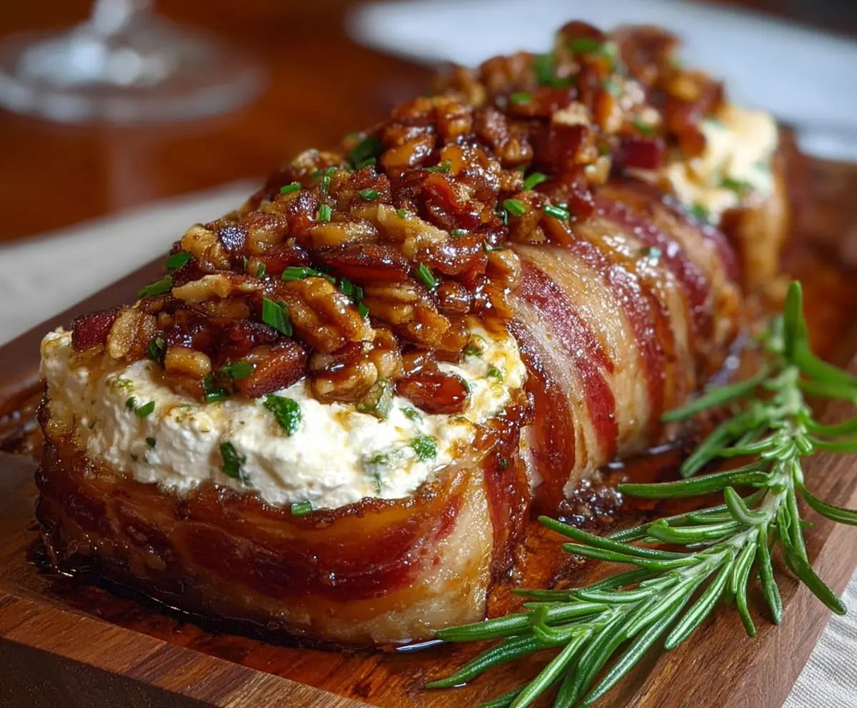 Easy Million Dollar Bacon Goat Cheese Log