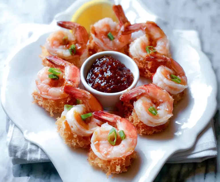 Delicious shrimp cocktail bites served on a elegant platter for an appetizer.
