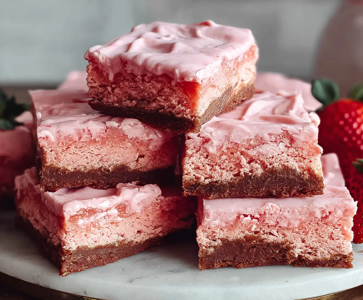 Delicious Strawberry Brownies Recipe
