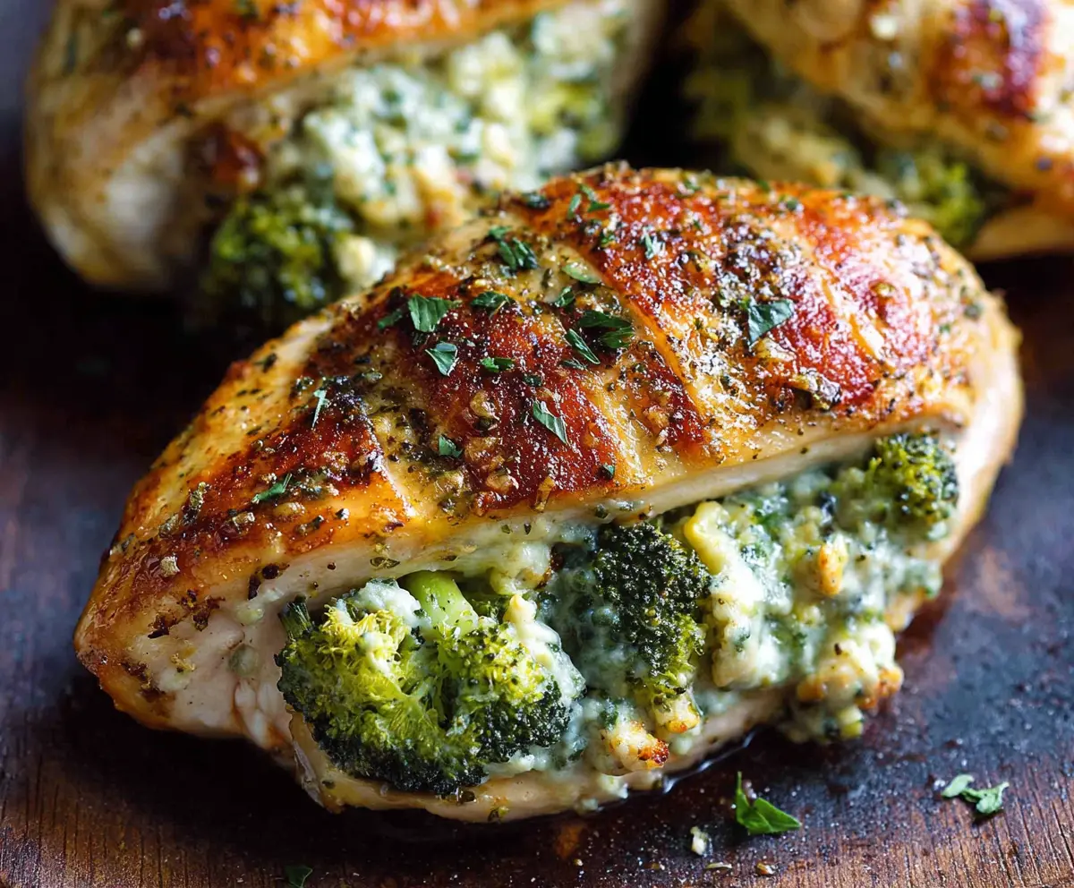 Easy Broccoli Stuffed Chicken