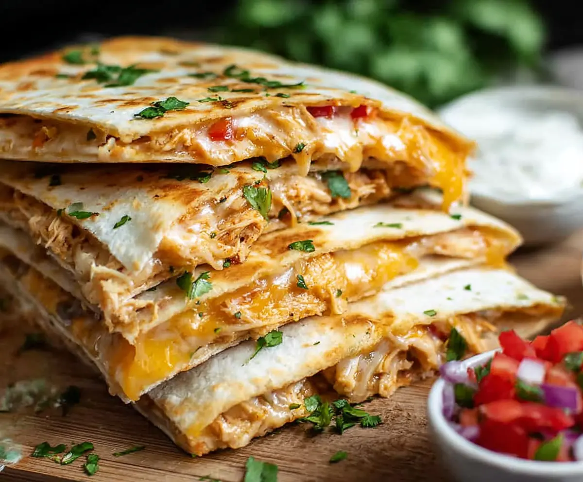 Easy Cheesy Chicken Quesadillas
