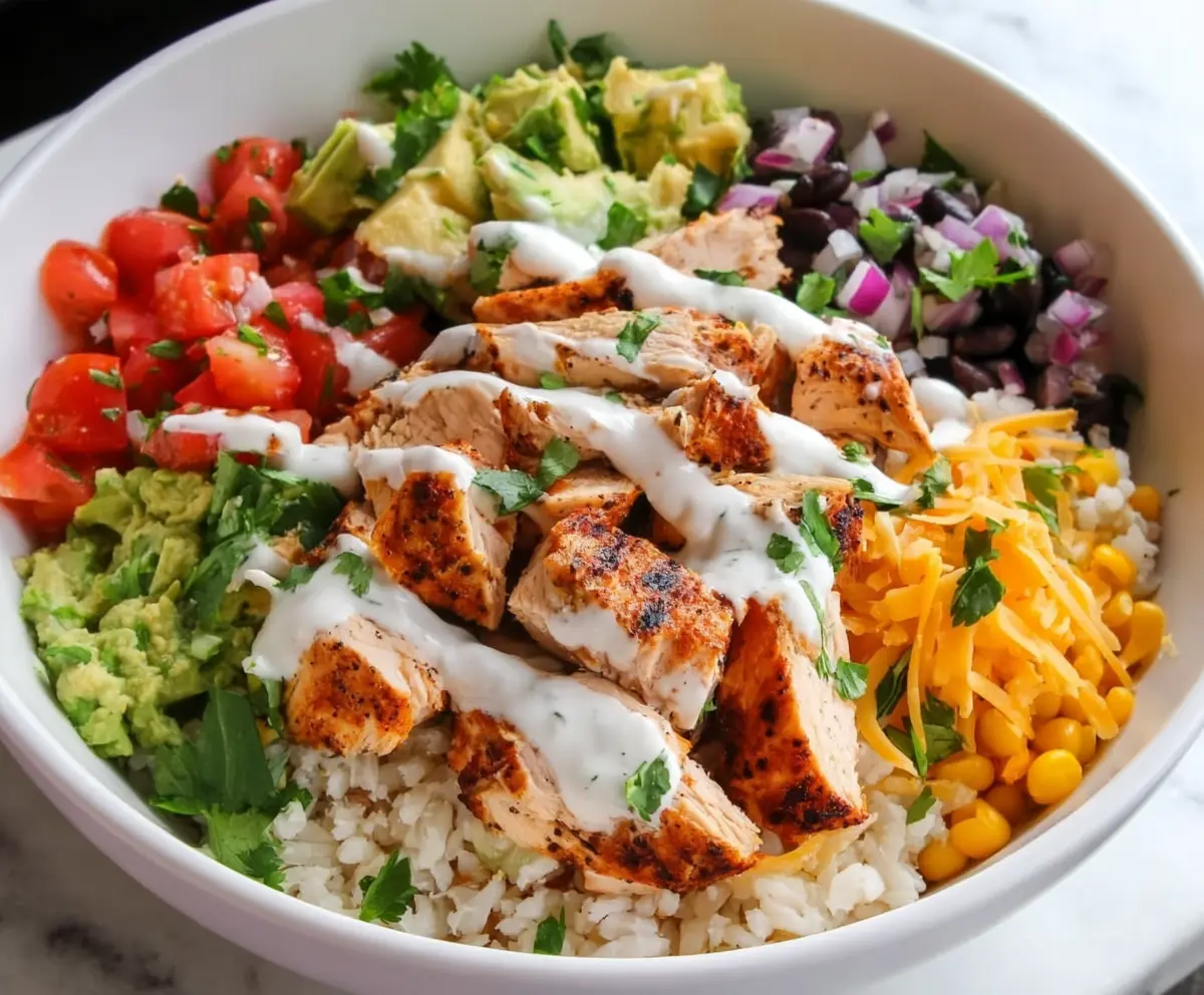 Easy Chicken Burrito Bowls Recipe