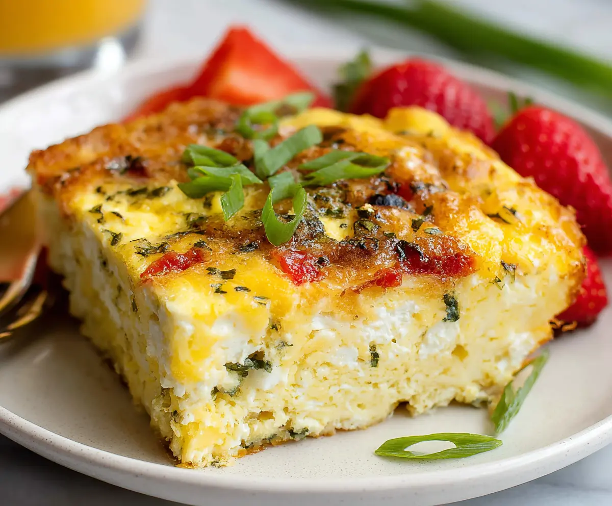 Easy Cottage Cheese Egg Bake
