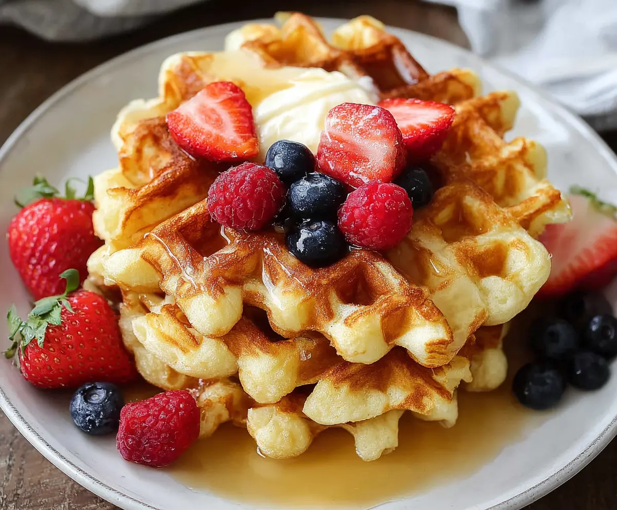 Easy Cottage Cheese Waffles