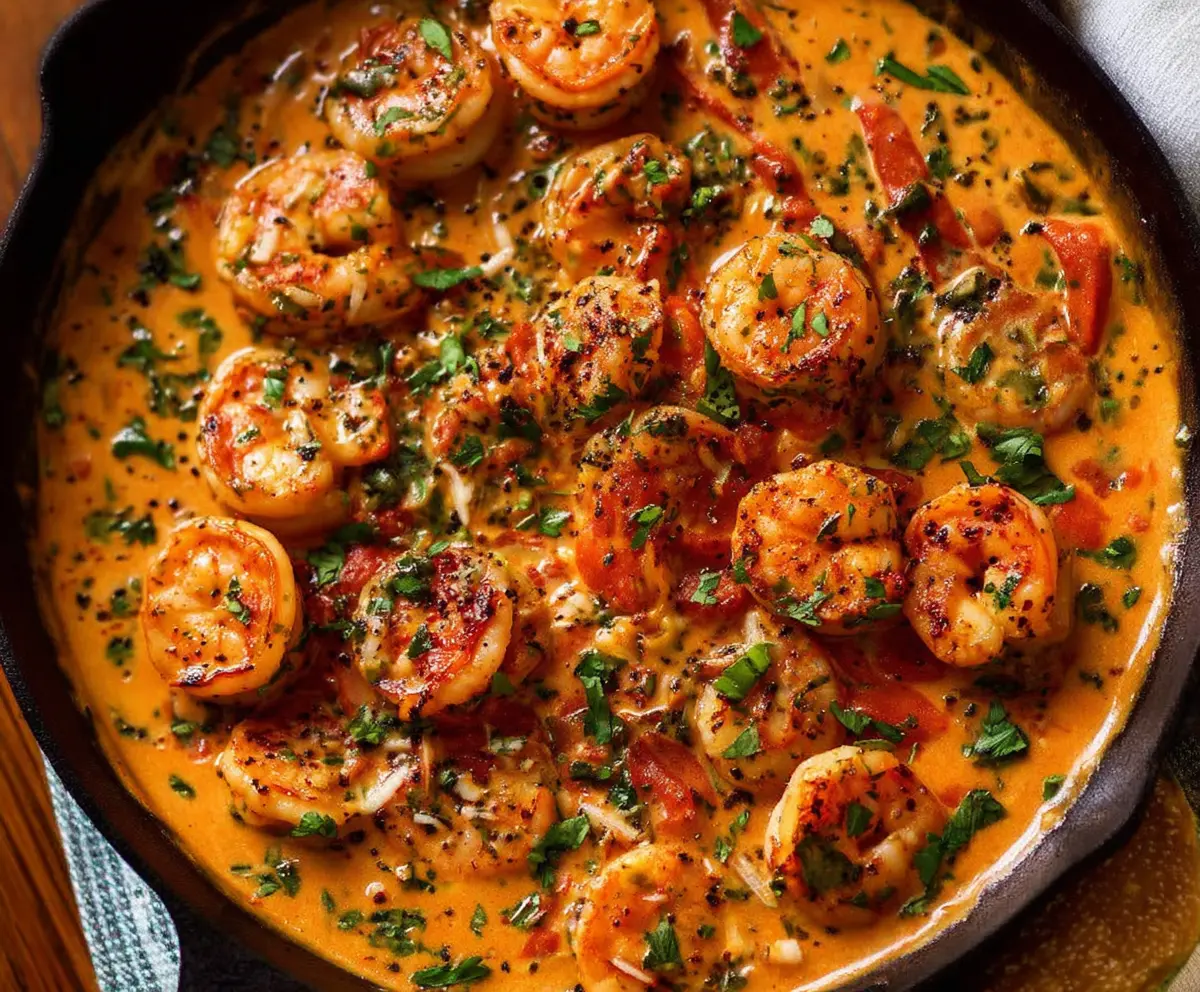 Creamy Garlic-Paprika Shrimp Skillet
