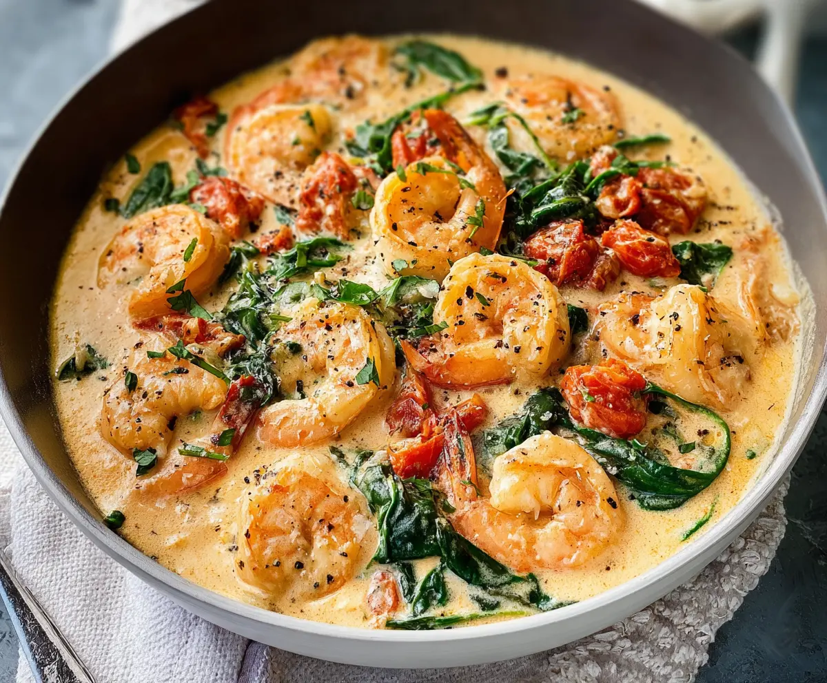 Easy Creamy Tuscan Shrimp Recipe