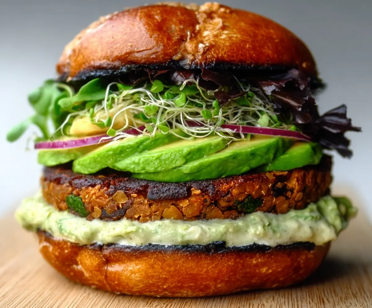 Easy Green Goddess Black Bean Burger