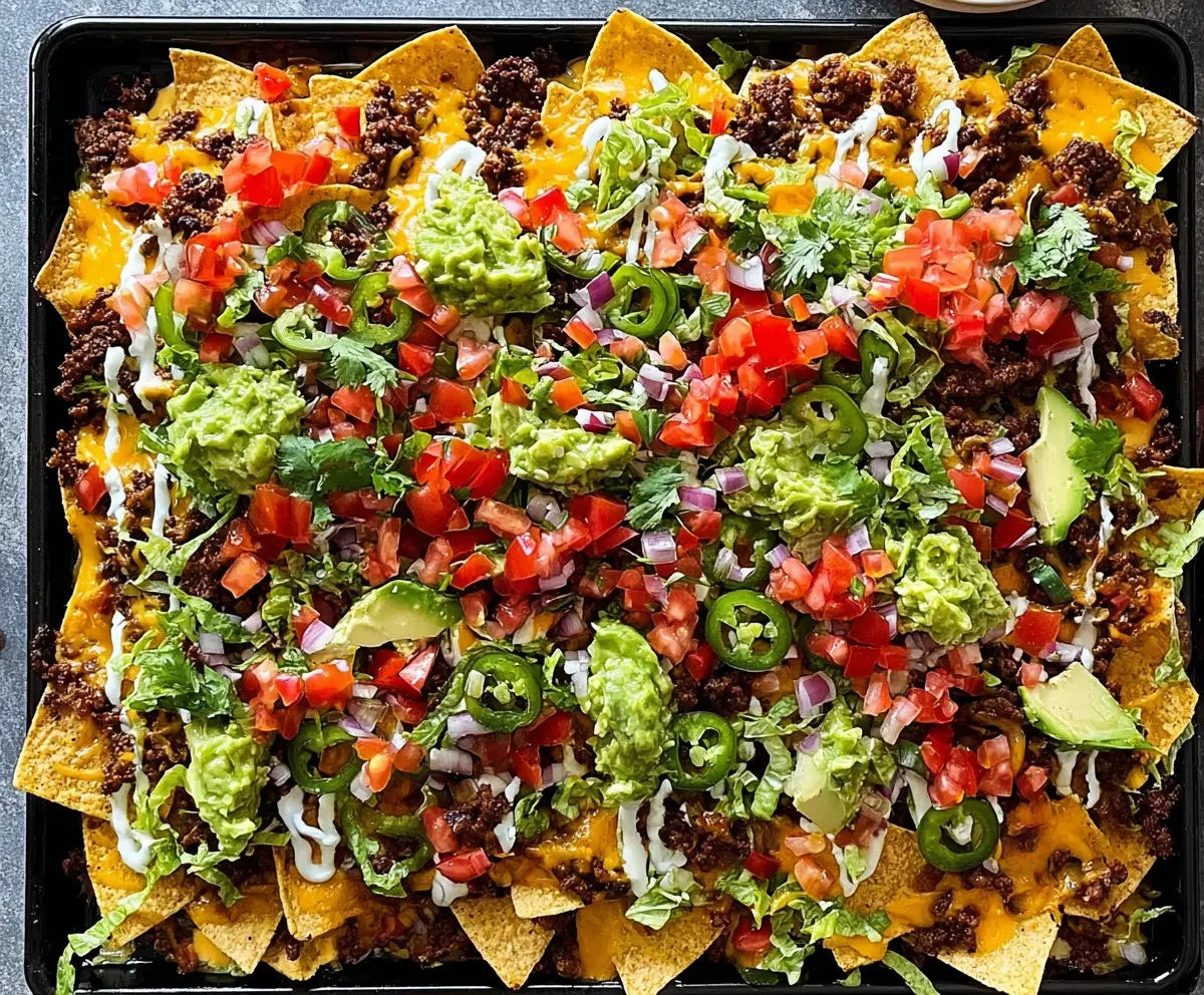 Easy Loaded Sheet Pan Nachos Recipe