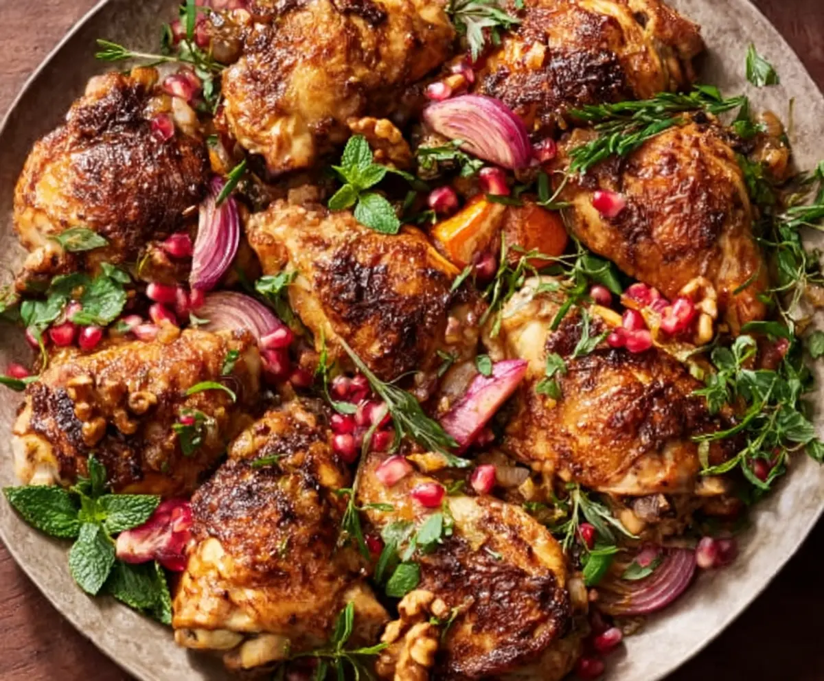 Easy Sheet-Pan Pomegranate Chicken