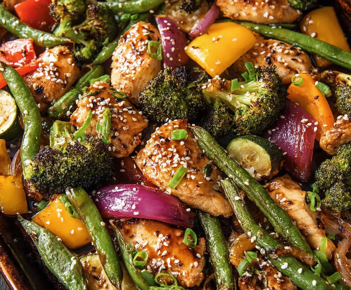 Easy Sheet Pan Sesame Chicken & Veggies