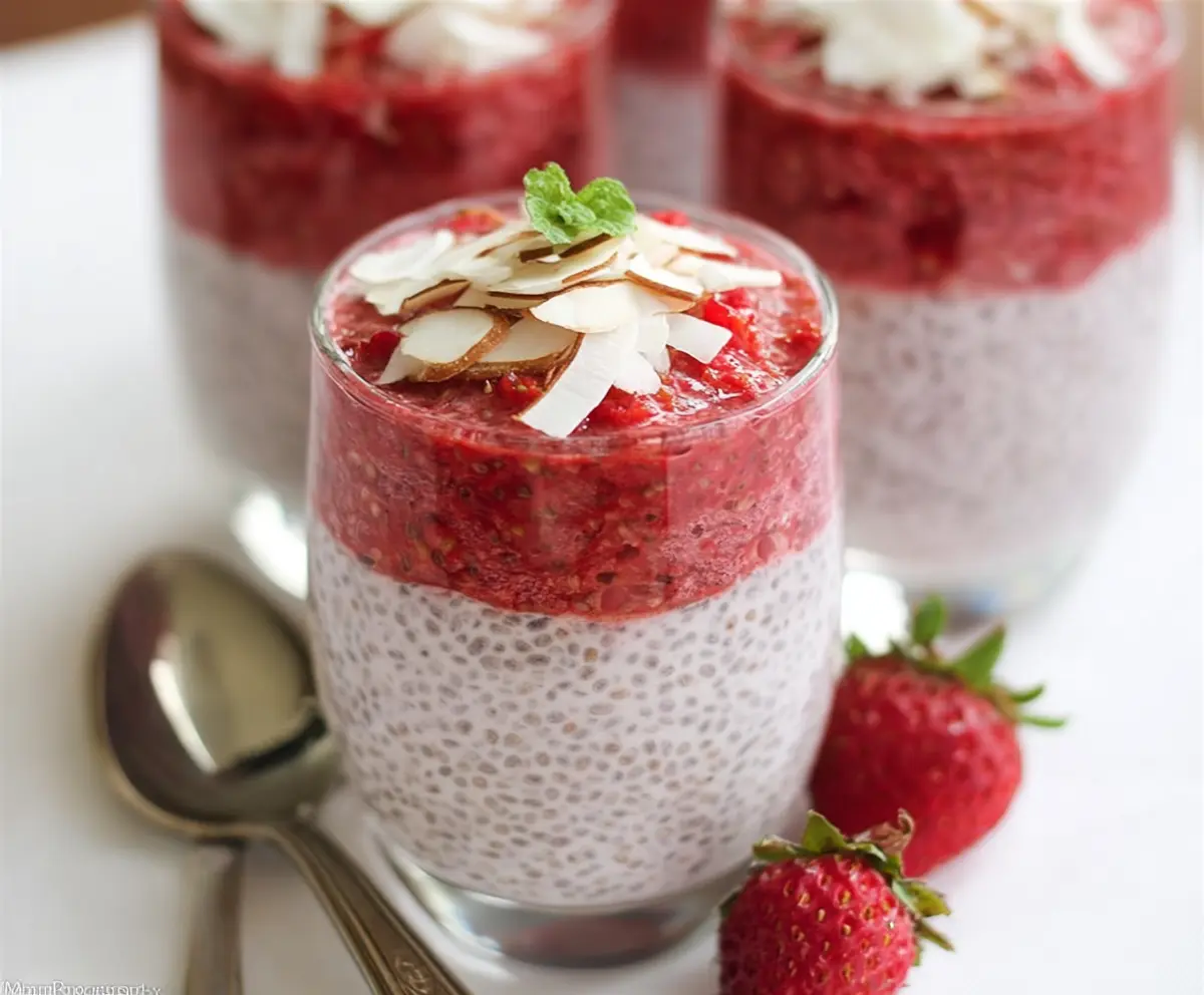 Easy Strawberry Coconut Chia Pudding