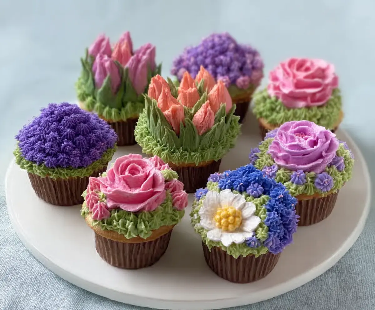 Easy Viral Wildflower Cupcakes
