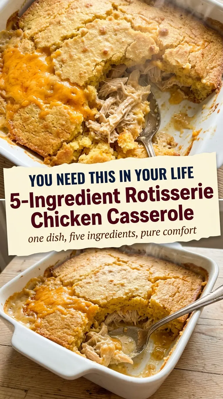 5-ingredient rotisserie chicken casserole