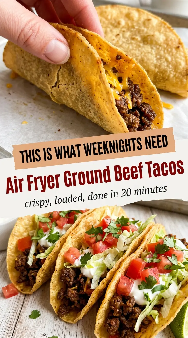 Air fryer ground beef tacos