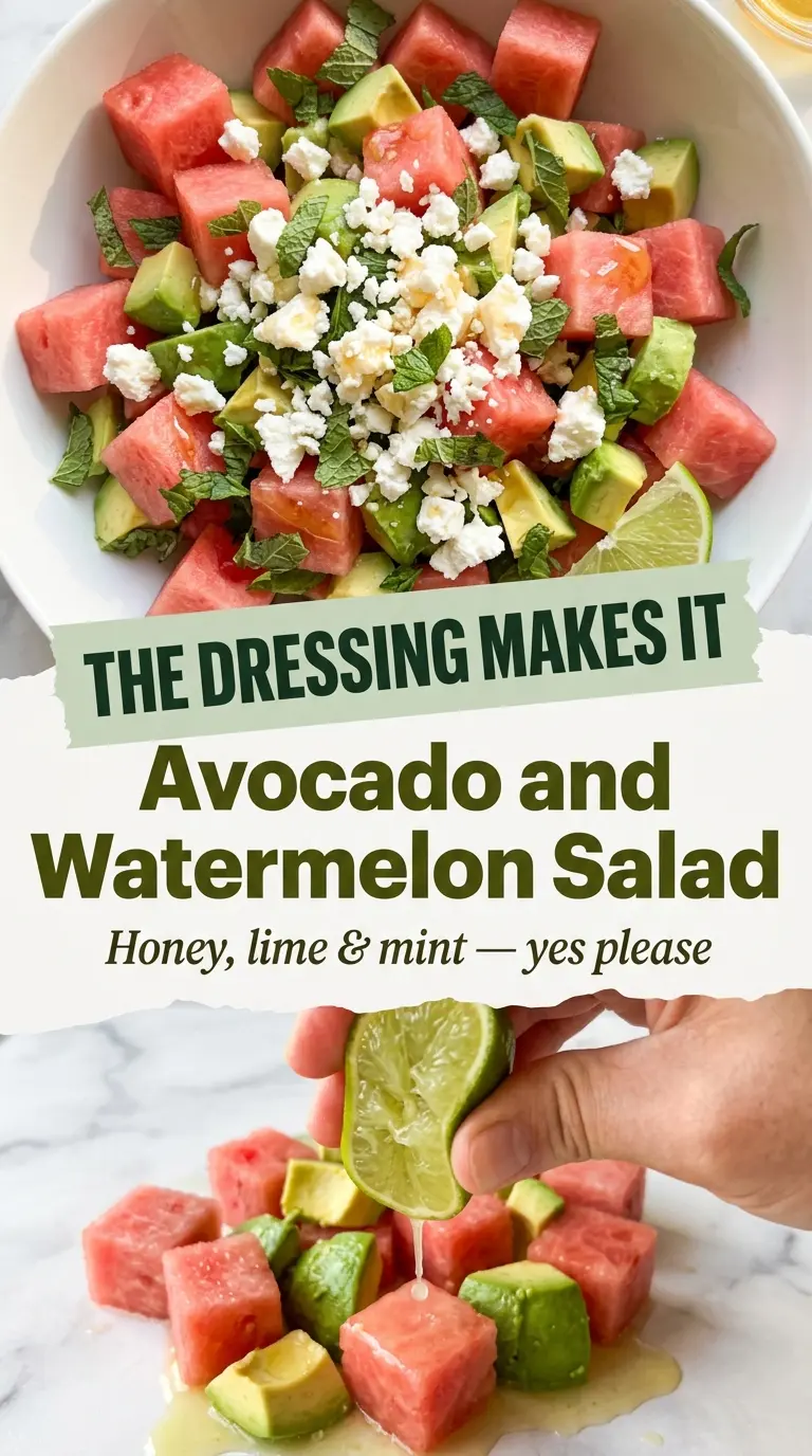 Avocado and Watermelon Salad fresh juicy creamy