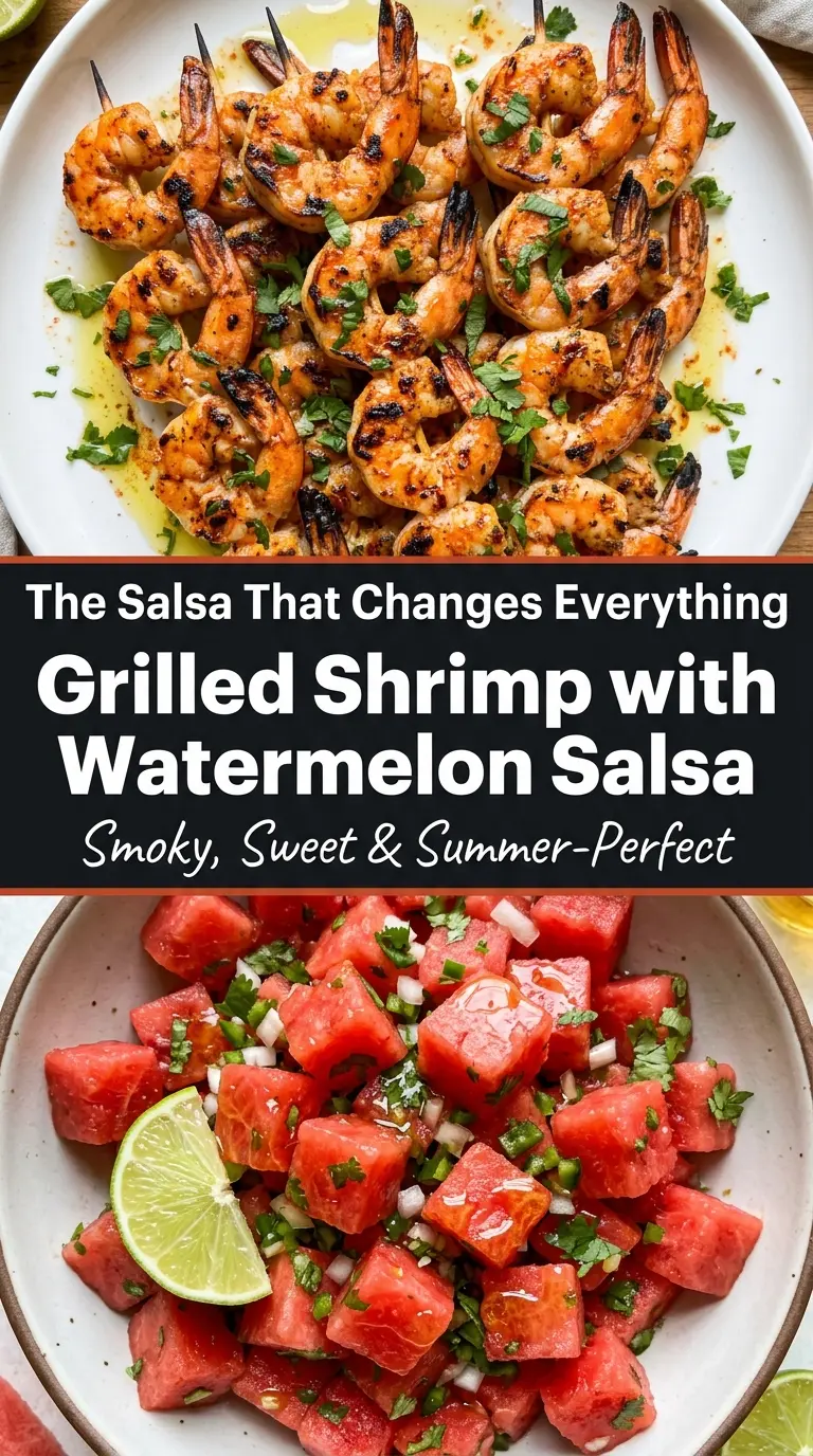 Grilled Shrimp with Watermelon Salsa bright smoky refreshing