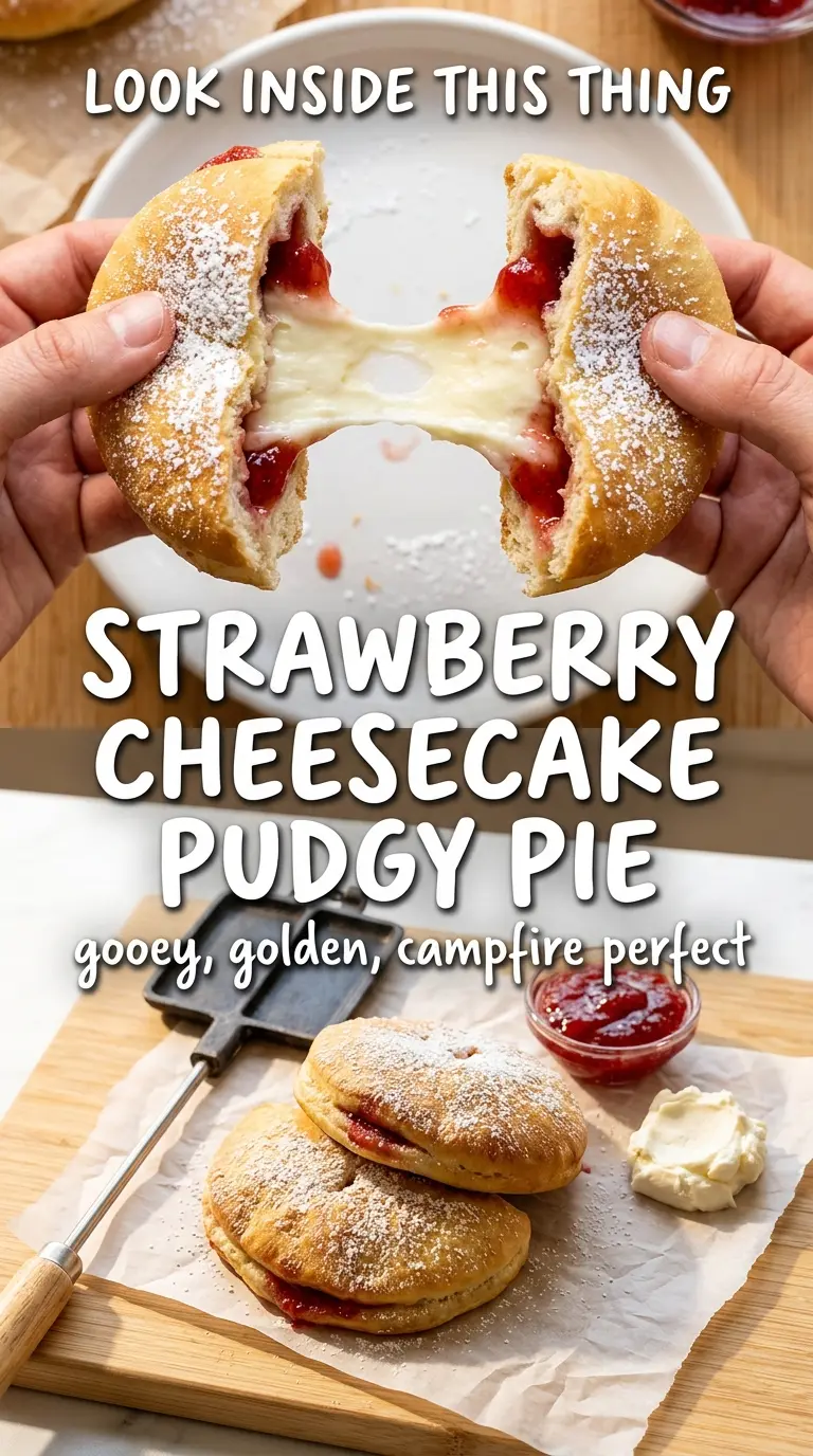 Strawberry Cheesecake Pudgy Pie