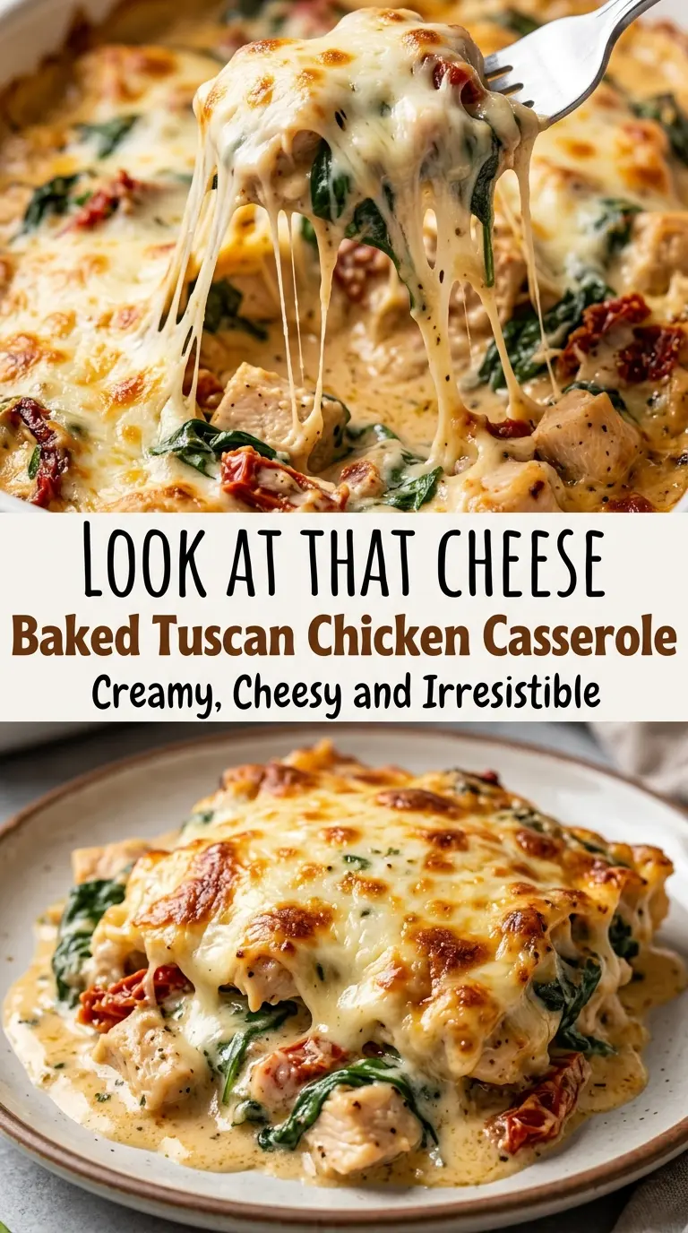 Baked Tuscan Chicken Casserole