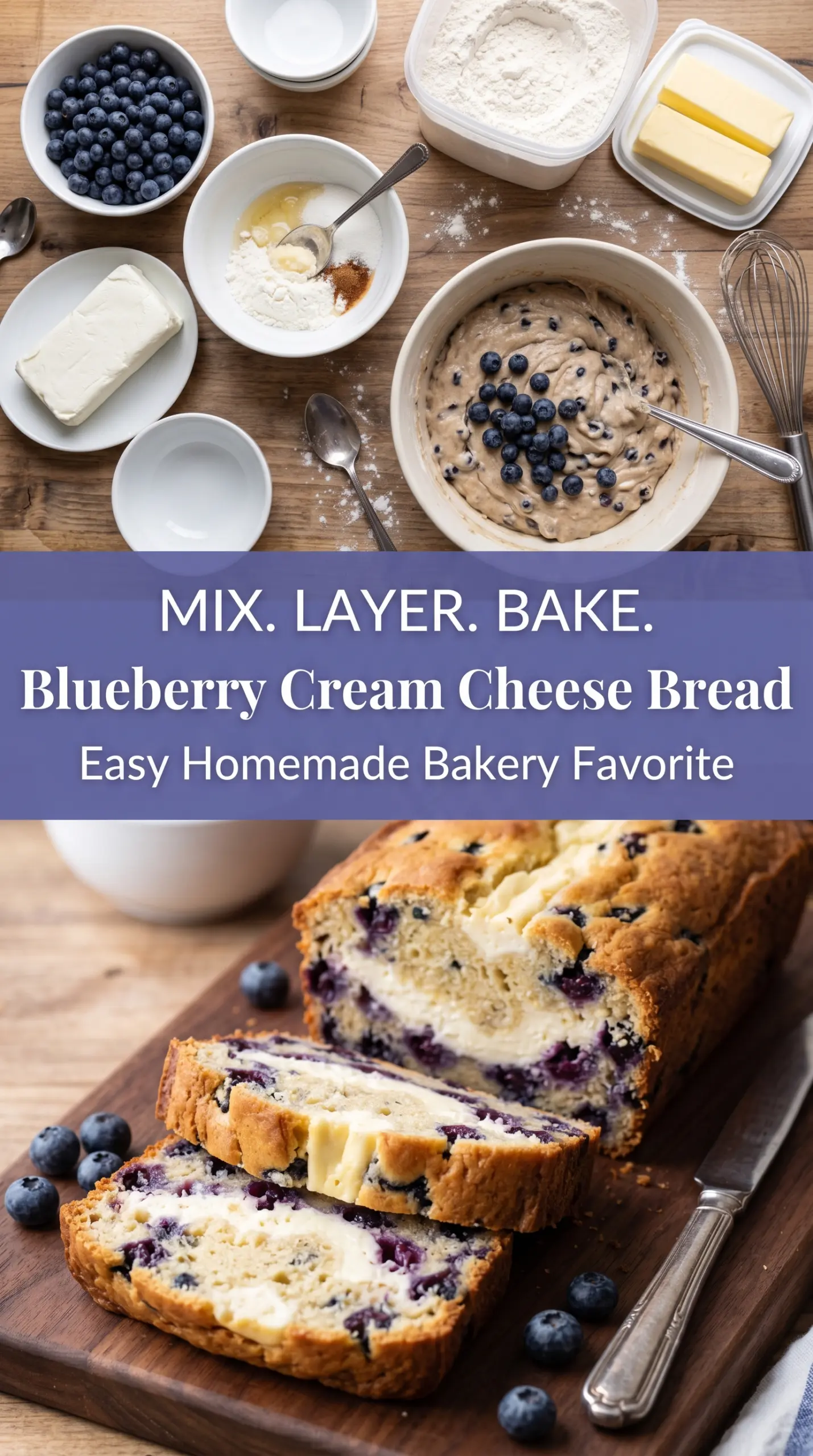 Blueberry Cream Cheese Bread