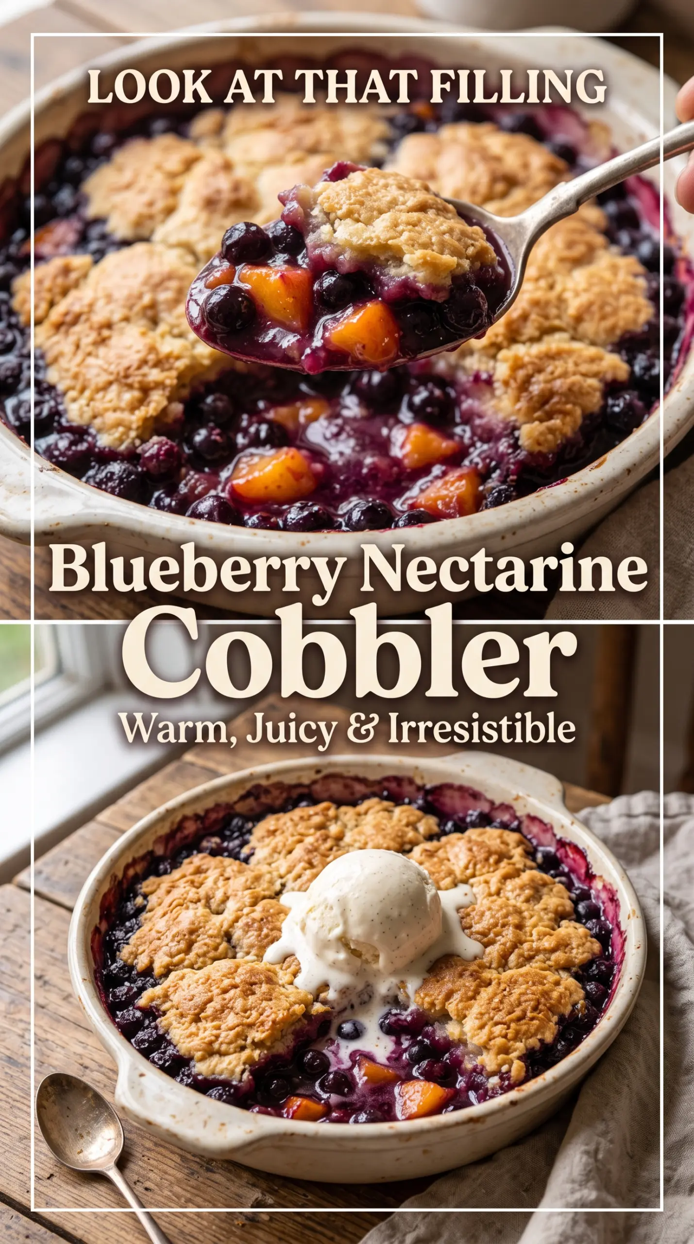 blueberry nectarine cobbler juicy buttery